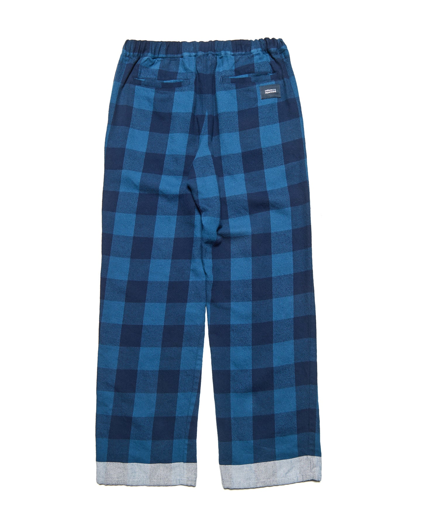 uniform experiment / LINE FLANNEL CHECK EASY PANTS (BLUE) TOP画像